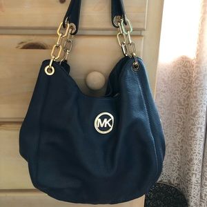 Navy Michael Kors Fulton Shoulder Bag